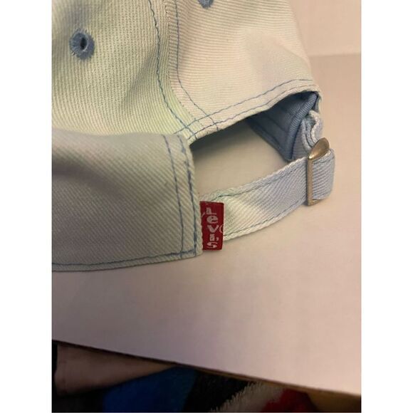 Levi’s Tie Dye Hat Women’s Blue Tonel Adjustable 100% Cotton Sports Athletic Hat - Picture 6 of 6